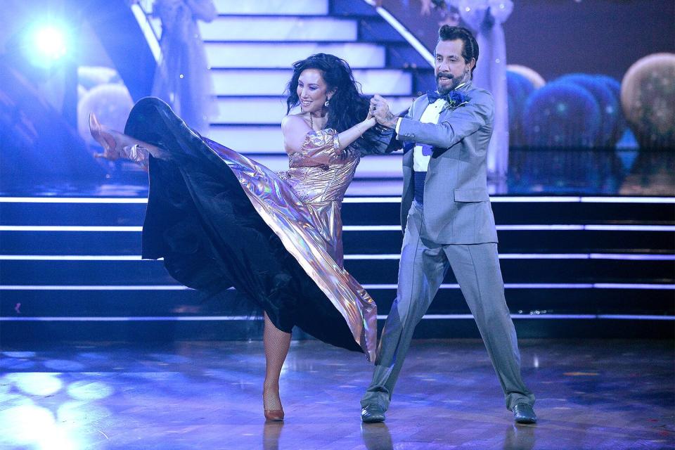 DANCING WITH THE STARS - "'80s Night" - The ballroom is rad and tubular for "'80s Night" when 12 celebrity and pro-dancer couples compete for the fifth week live for the 2020 season, MONDAY, OCT. 12 (8:00-10:00 p.m. EDT), on ABC. (Eric McCandless/ABC)CHERYL BURKE, AJ MCLEAN