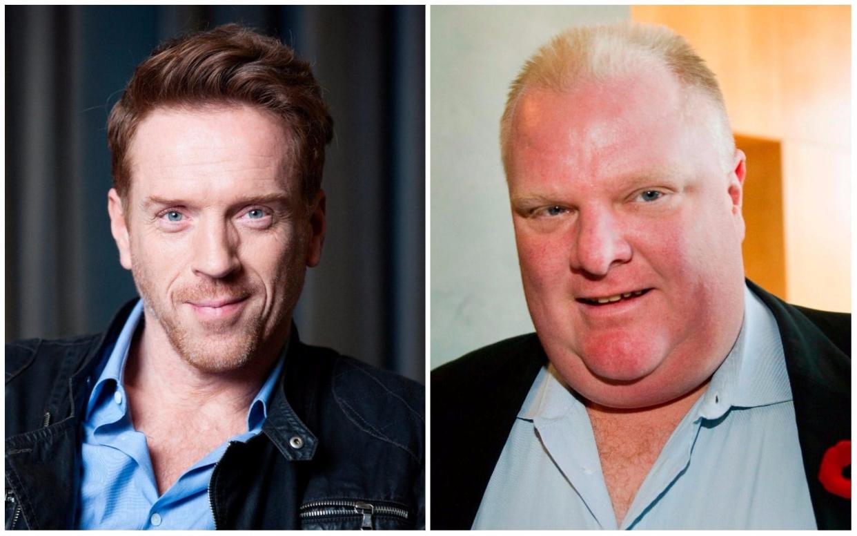 Damian Lewis (left) is to play the former Toronto mayor in a new film - Rii Schroer/Reuters