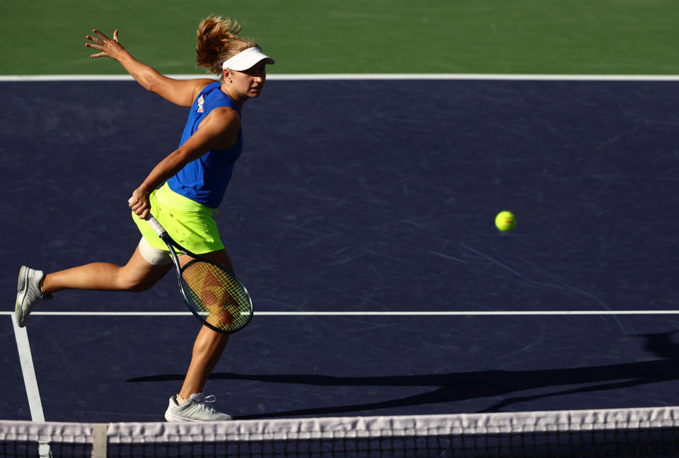 Daria Saville, pictured here in action at the Miami Open.