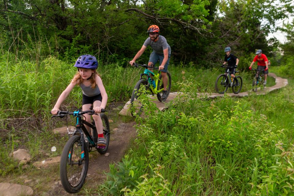 Parents and kids still have lots of fun summer activities to do, including Shawnee County's rich parks and recreation system. Two years ago, cyclists enjoyed the a wooden bridge feature on the South Summit loop of Azura Trails at Sunset Park.