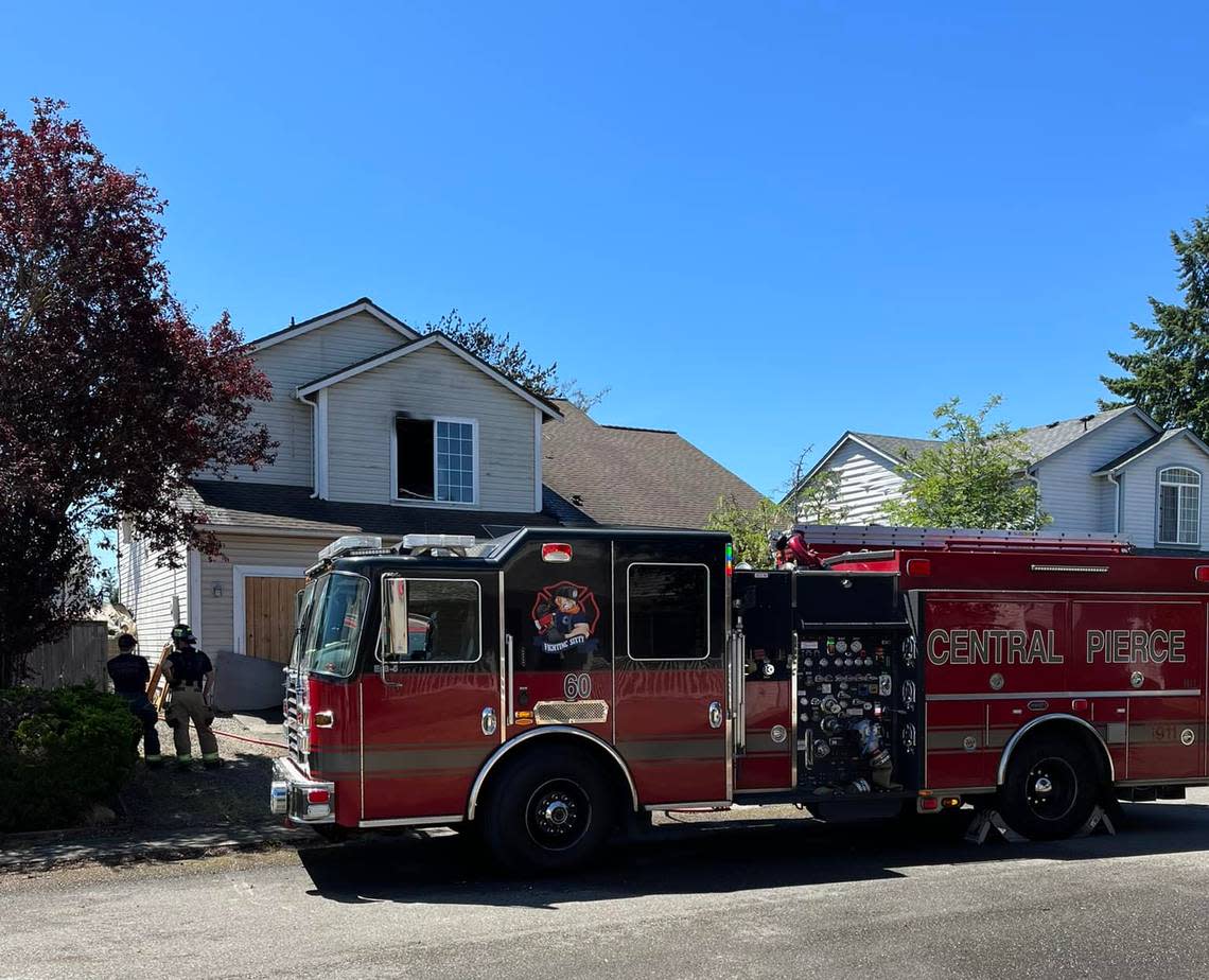 A man died Monday morning in a Spanaway house fire, according to Central Pierce Fire & Rescue. Investigators are looking into how the fire started.