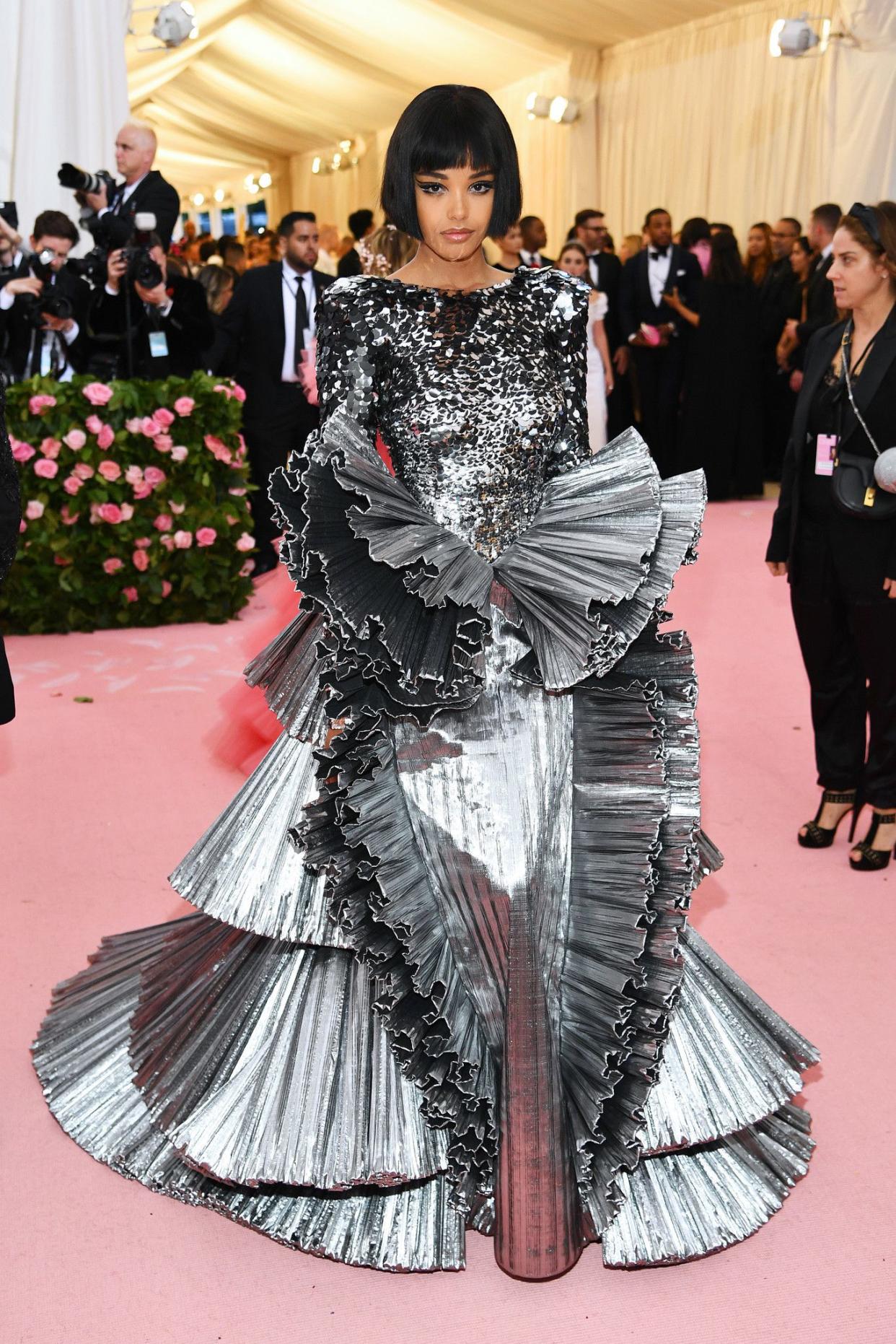 Ella Balinska attends The 2019 Met Gala Celebrating Camp: Notes on Fashion at Metropolitan Museum of Art on May 06, 2019 in New York City.