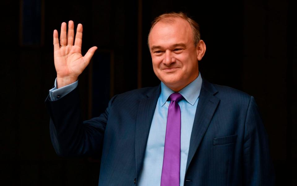 Sir Ed Davey has defended the Lib Dem's for continuing to distribute leaflets during lockdown - JUSTIN TALLIS/AFP