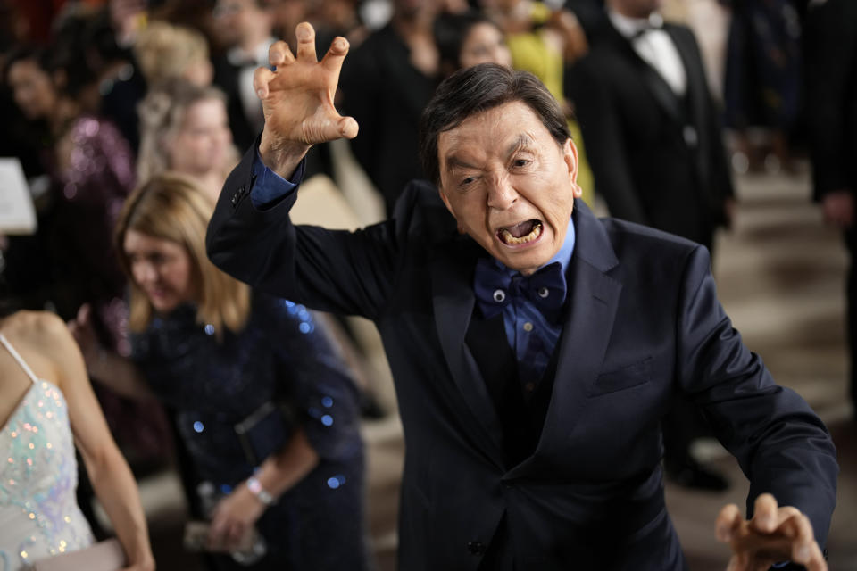 James Hong arrives at the Oscars on Sunday, March 12, 2023, at the Dolby Theatre in Los Angeles. (AP Photo/John Locher)