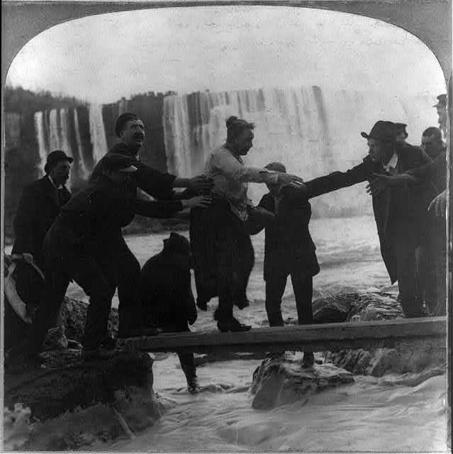 Annie Tyler after riding the Niagara Falls in 1901.