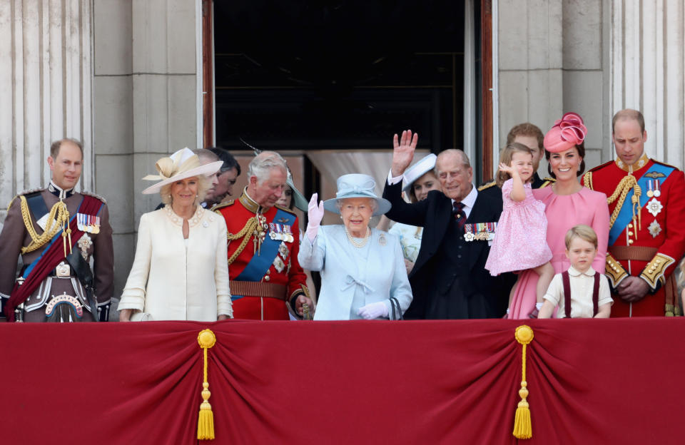 Prince Edward on the royal balcony