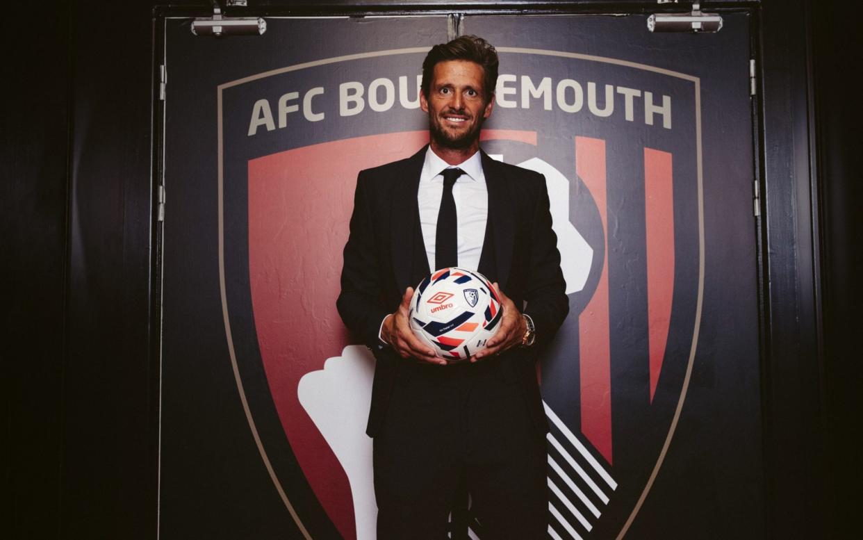 Jason Tindall poses as he is unveiled as the new manager of AFC Bournemouth at Vitality Stadium - AFC Bournemouth