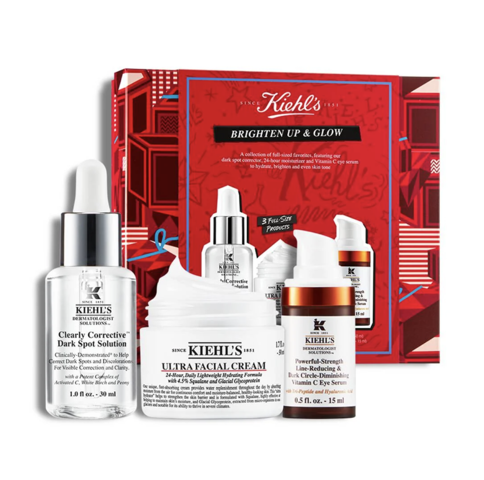 <p><a href="https://go.redirectingat.com?id=74968X1596630&url=https%3A%2F%2Fwww.kiehls.com%2Fgifts-and-value-sets%2Fgifts-for-all%2Fbrighten-up-and-glow-gift-set%2FWW0207KIE.html&sref=https%3A%2F%2Fwww.harpersbazaar.com%2Fbeauty%2Fskin-care%2Fg38056171%2Fbest-skin-care-holiday-gift-set%2F" rel="nofollow noopener" target="_blank" data-ylk="slk:Shop Now;elm:context_link;itc:0;sec:content-canvas" class="link ">Shop Now</a></p><p>Brighten Up & Glow Gift Set</p><p>$93.00</p><span class="copyright">Kiehl's Since 1851</span>