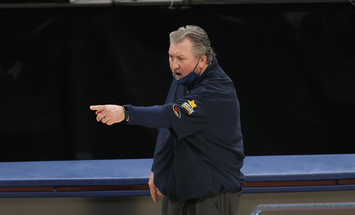 Bob Huggins the head coach of the West Virginia Mountaineers