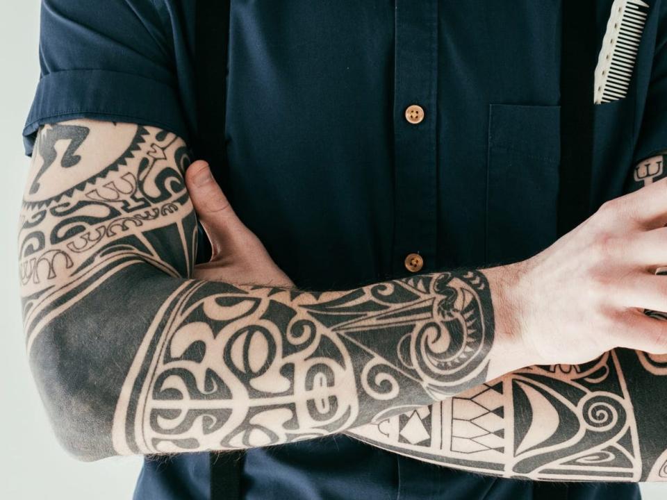 man with tattoo