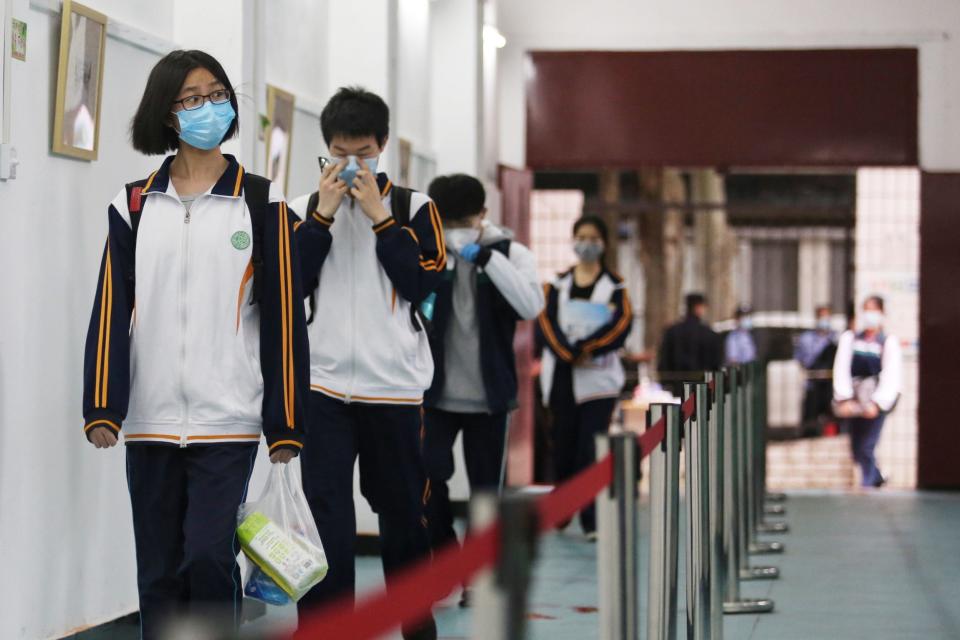 Children have returned to school in Wuhan (AFP via Getty Images)