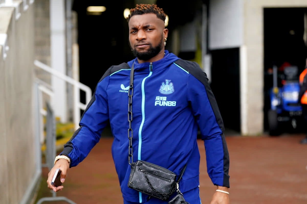 Allan Saint-Maximin was struggling against Forest (Owen Humphreys/PA) (PA Wire)