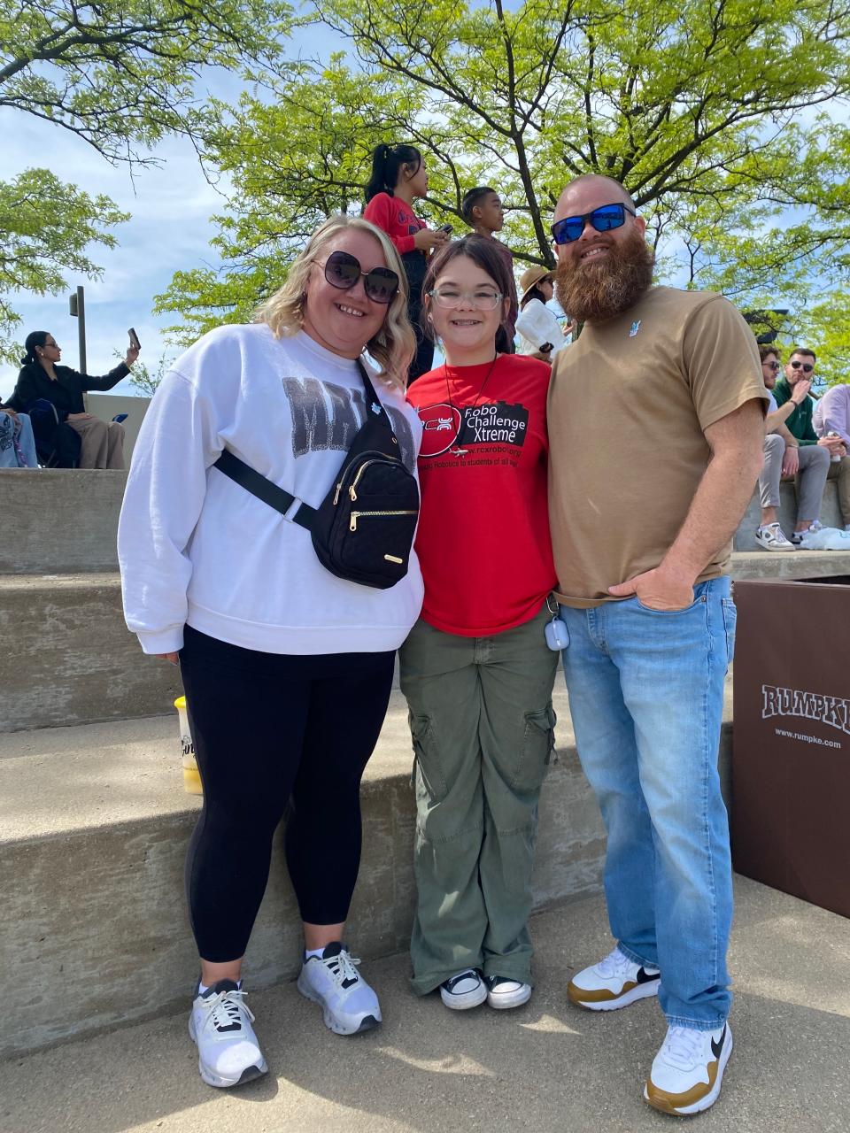 The Honeycutt family, from Evansville, attend Thunder Over Louisville on Saturday, April 20, 2024.