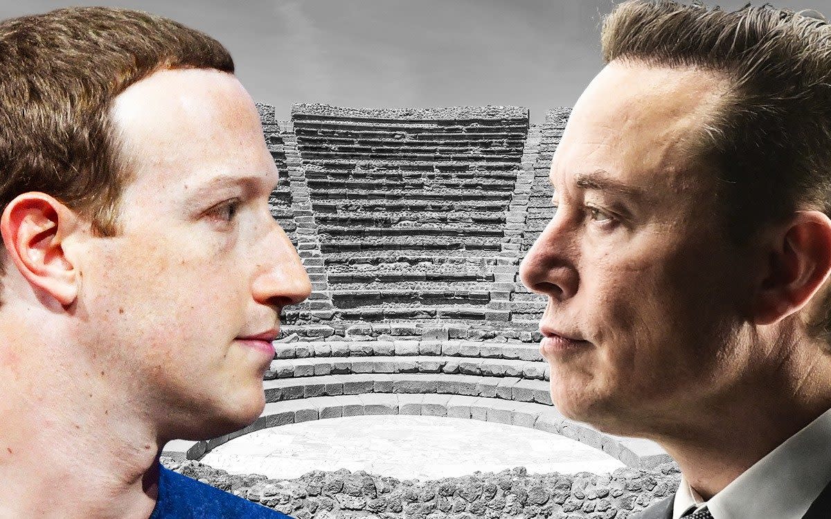 Mark Zuckerburg (left) and Elon Musk have proposed to fight each other