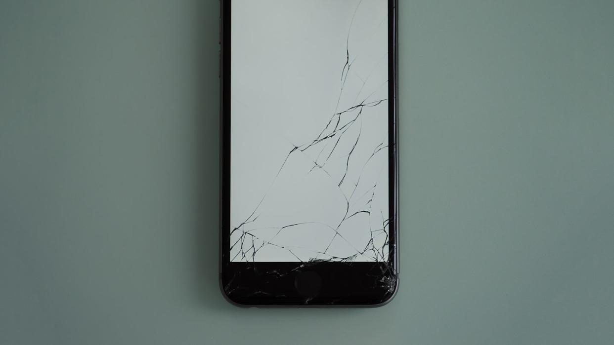 broken cell phone screen