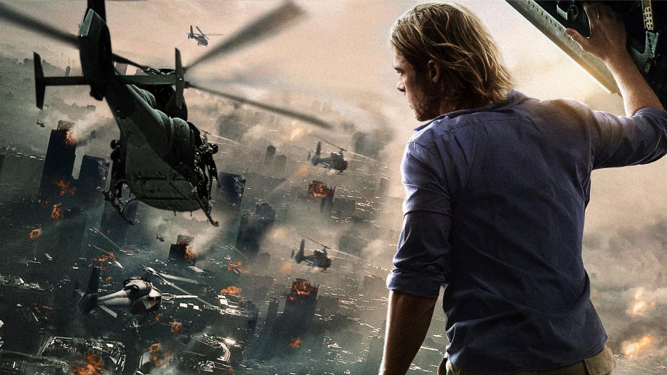 Brad Pitt on a poster for 'World War Z'. (Credit: Skydance)