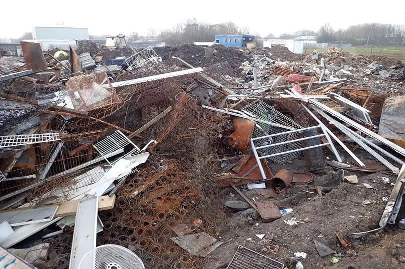 Lawrence Crossling's illegal waste site in Shotton Colliery, County Durham