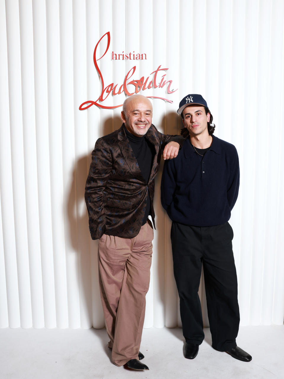 Christian Louboutin and Leo Walk at Christian Louboutin’s Fall 2024 Presentation