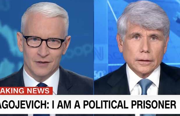 Anderson Cooper Calls ‘Bulls–‘ on Rod Blagojevich for Saying He Was a ‘Political Prisoner’ (Video)
