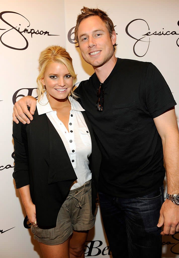  Jessica Simpson and Eric Johnson celebrate Jessica Simpson Collection In-Store Appearance event at Belk Southpark Mall on September 18, 2010 in Charlotte, North Carolina.