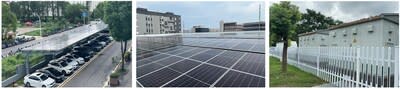 Emeren Group’s 4.5 MW Solar Power Plant Connected to Grid at Apple Supplier Luxshare’s Facility in China
(from Left to Right: PV Carport, Rooftop DG PV System, and Box-type Transformer)