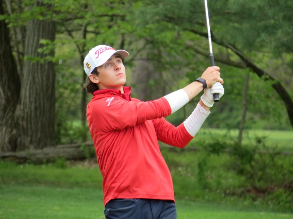 Bergen Catholic senior Ryan Applin won the Big North Conference Bergen Bracket golf title in a playoff at Rockleigh Golf Course in Rockleigh on Friday, May 5, 2023.
