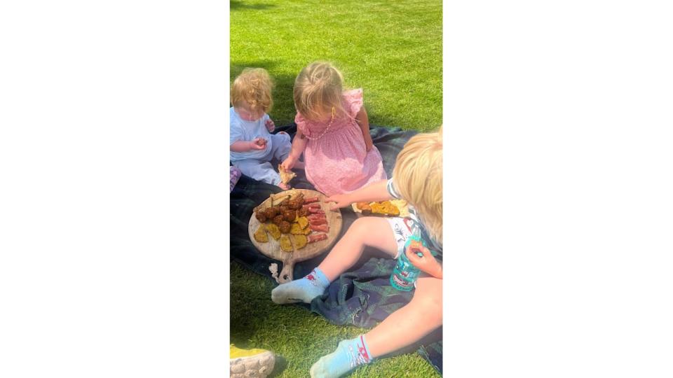 Romy, Frankie and Wilfred in the garden