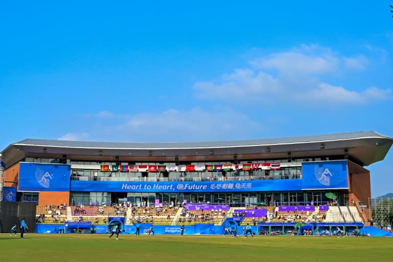 A general view of the Asian Games cricket ground (Ishara S. KODIKARA)