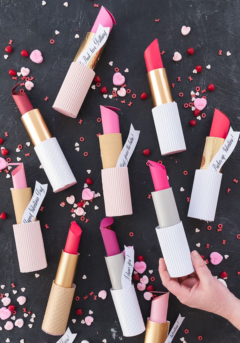 diy valentines day cards paper lipstick valentines