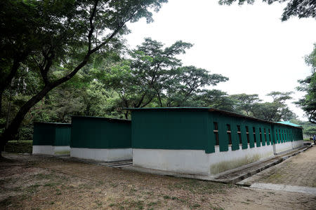 A shelter building constructed at a Rohingya repatriation centre is seen in Keruntoli near Teknaf, Bangladesh, November 14, 2018. REUTERS/Mohammad Ponir Hossain