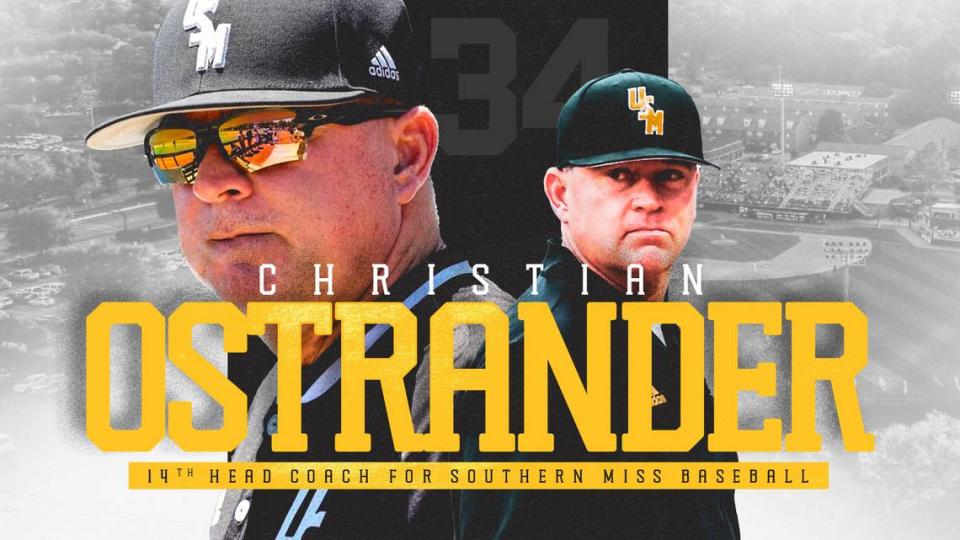 Christian Ostrander has been named the 14th head coach in Southern Miss baseball history.