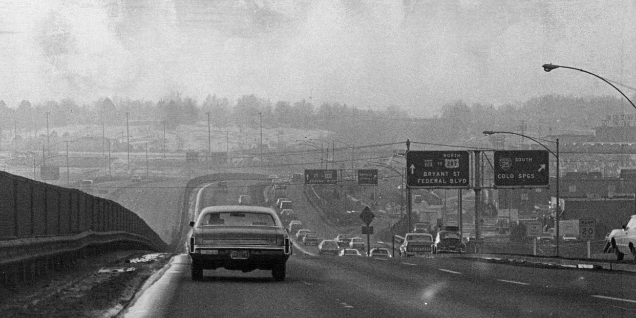 Smog over Denver in 1974.