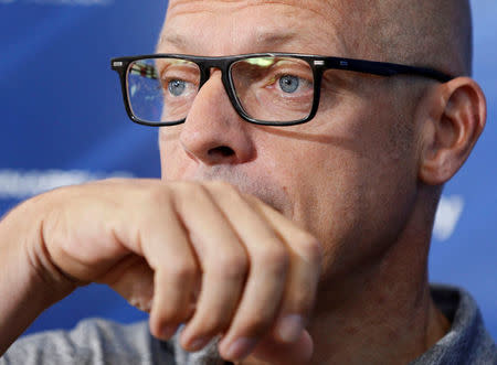 Cycling - Tour de France - Rest day - Carcassonne, France, July 23, 2018. Team Sky manager Dave Brailsford gives a press conference on the second rest day. REUTERS/Regis Duvignau