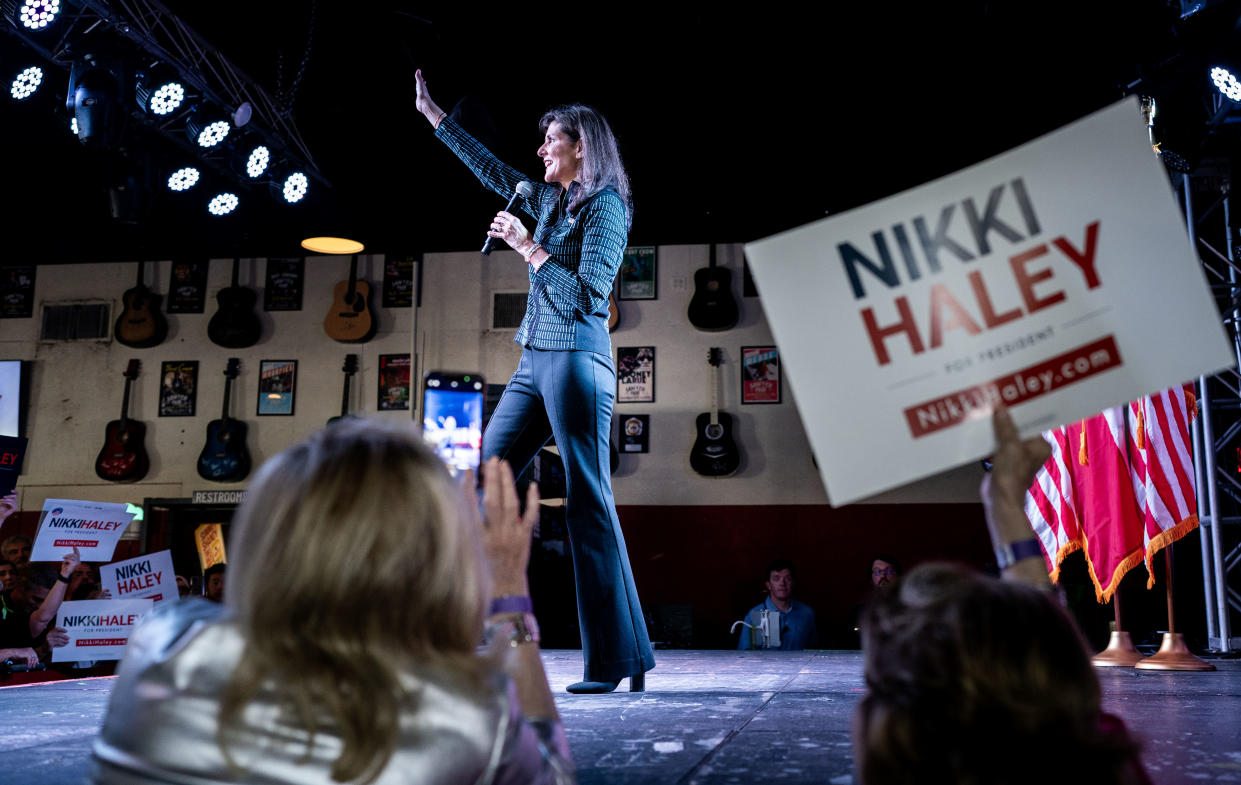 Haley meets Texas voters the day before Super Tuesday in Spring, Texas.