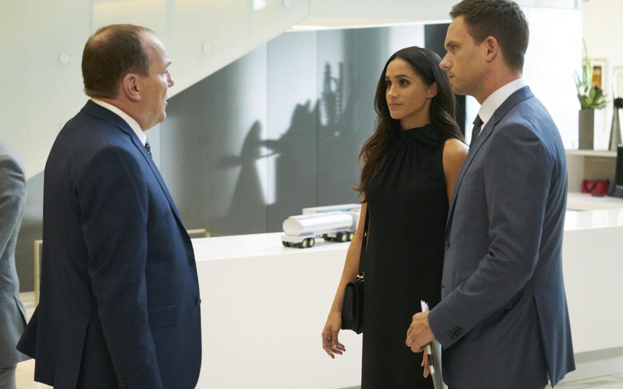 Meghan Markle as Rachel Zane, Patrick J. Adams as Mike Ross - NBCUniversal