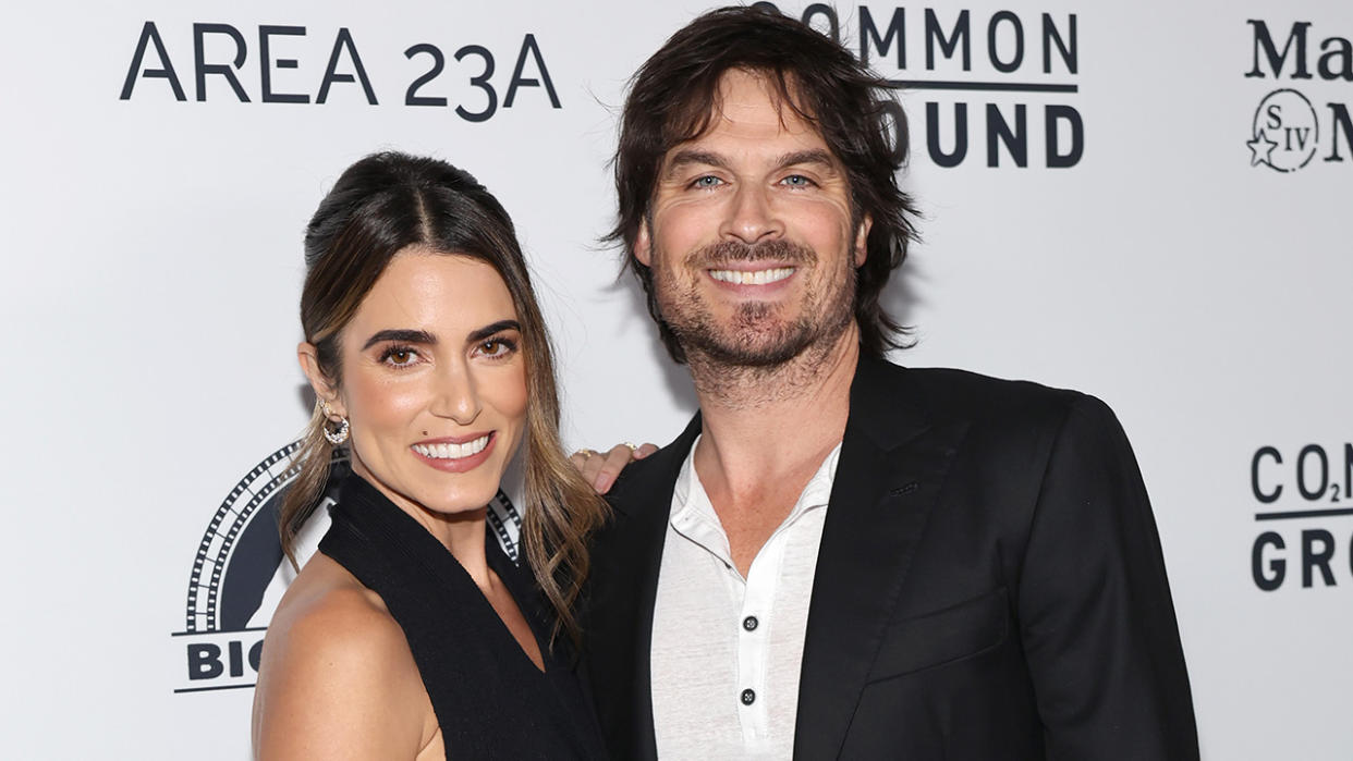  BEVERLY HILLS, CALIFORNIA - JANUARY 11: (L-R) Nikki Reed and Ian Somerhalder attend the Los Angeles special screening of "Common Ground" at Samuel Goldwyn Theater on January 11, 2024 in Beverly Hills, California. . 