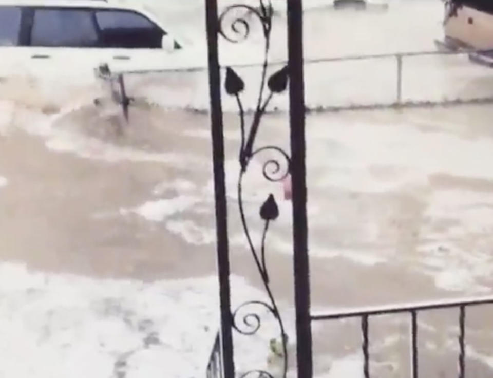 The street in Colorado flooded due to torrential rain. Source: Fox 31 Denver