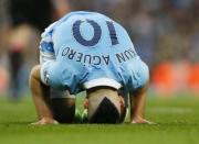 Football Soccer - Manchester City v Manchester United - Barclays Premier League - Etihad Stadium - 20/3/16 Manchester City's Sergio Aguero looks dejected Reuters / Phil Noble Livepic