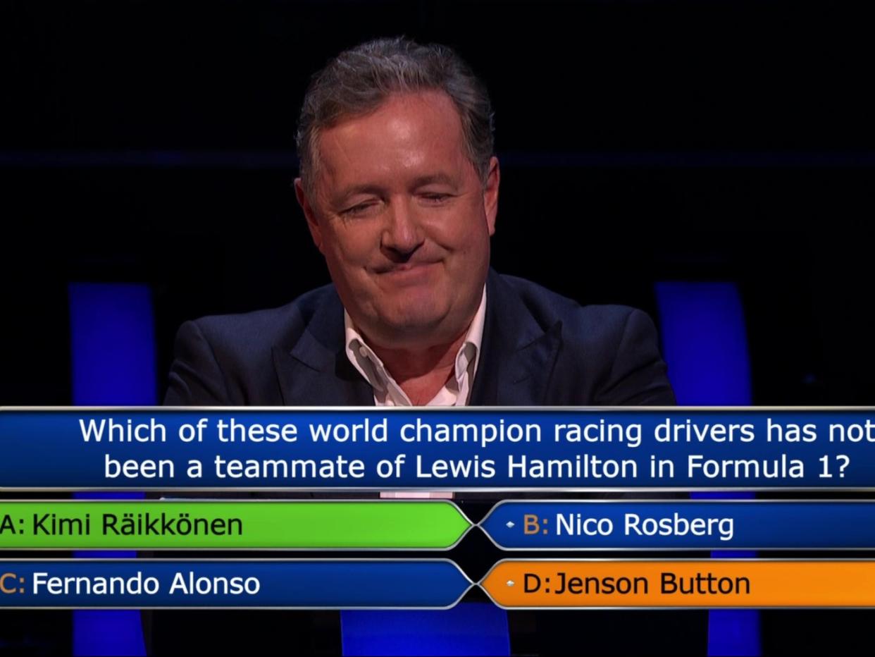 Piers Morgan on Who Wants to Be a Millionaire? (ITV)