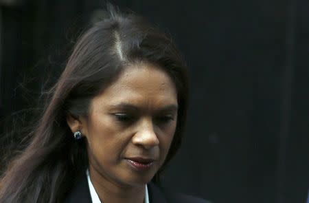 Gina Miller returns to the High Court during a legal challenge to force the British government to seek parliamentary approval before starting the formal process of leaving the European Union, in London, Britain, October 13, 2016. REUTERS/Stringer