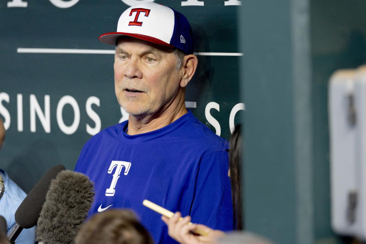 The Texas Rangers raise their first World Series championship banner