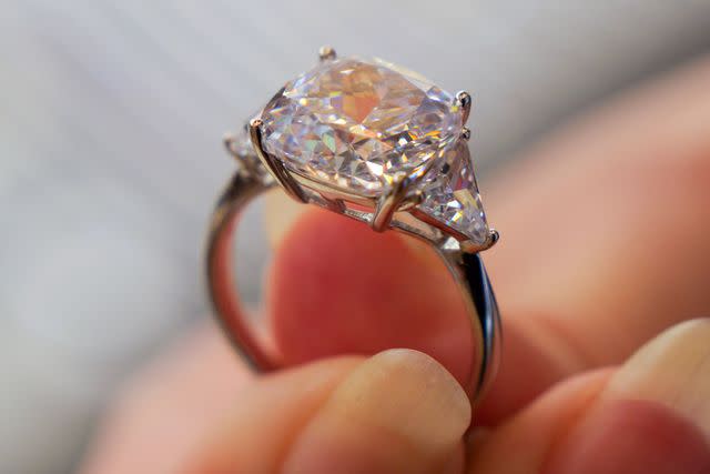 <p>Getty</p> A stock image of a diamond ring