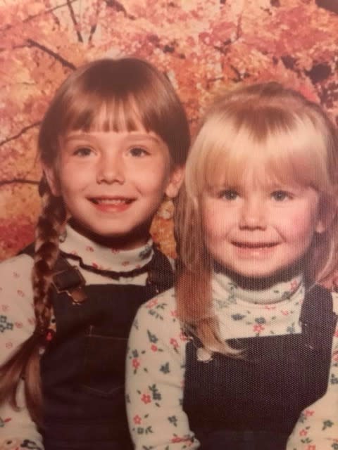 Nadia Bowers (R) and her sister, Alexandra