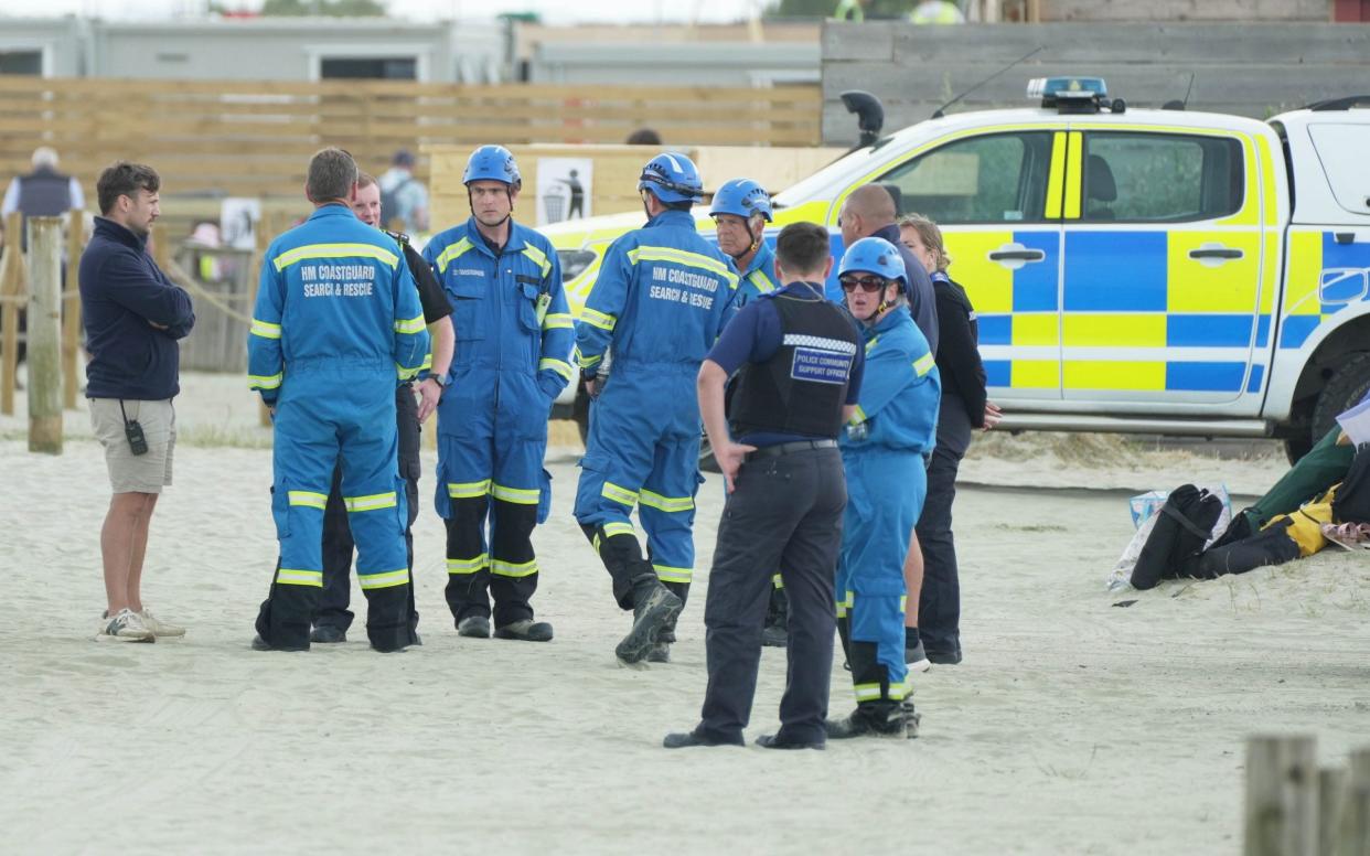 Emergency services were called to West Wittering beach about 1pm on Tuesday and the incident is now being investigated by Sussex Police