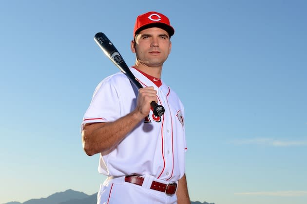 Joey Votto said he's young and hip as he talked with Jim Day after the  win 