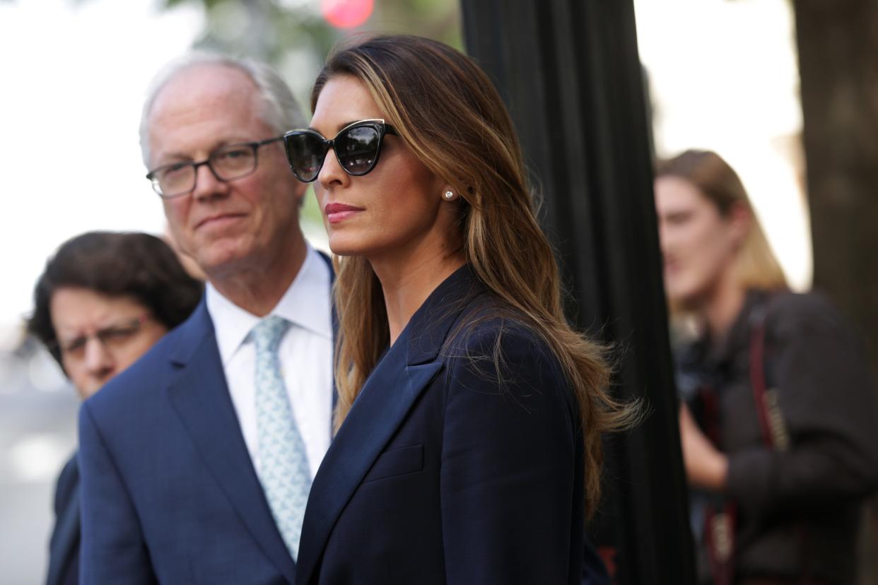 Former White House communications director Hope Hicks leaves after a closed-door interview with the House Judiciary Committee on Tuesday, June 19, 2019, in Washington, DC. Hicks is the first former Trump aide to testify about special counsel Robert Mueller's report.