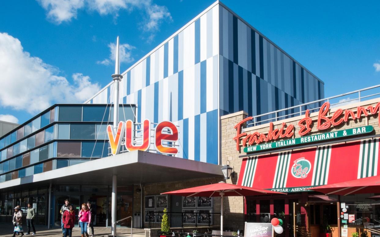 Vue Cinema in Carmarthen costs nearly twice as much as the branch in Cardiff - www.alamy.com