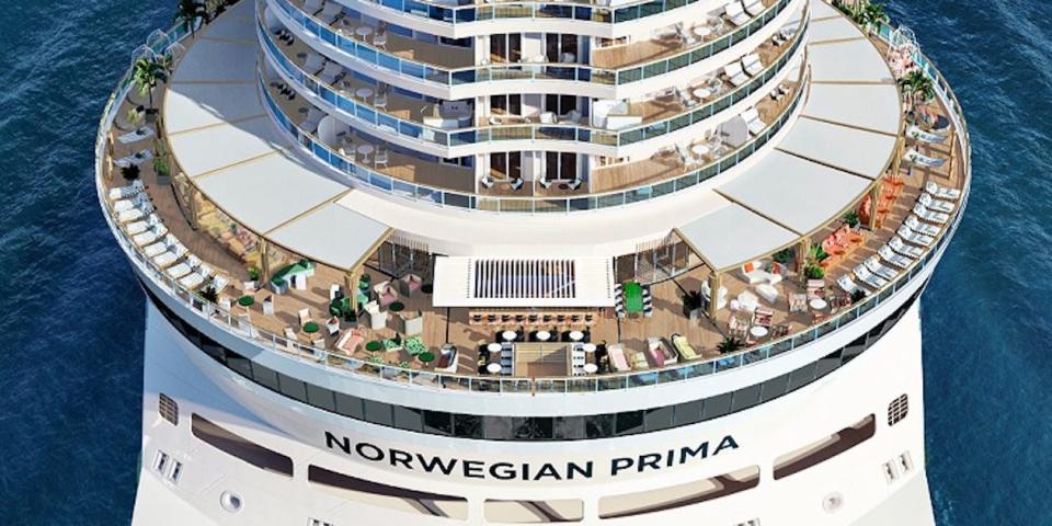 stern of the Norwegian Prima cruise ship