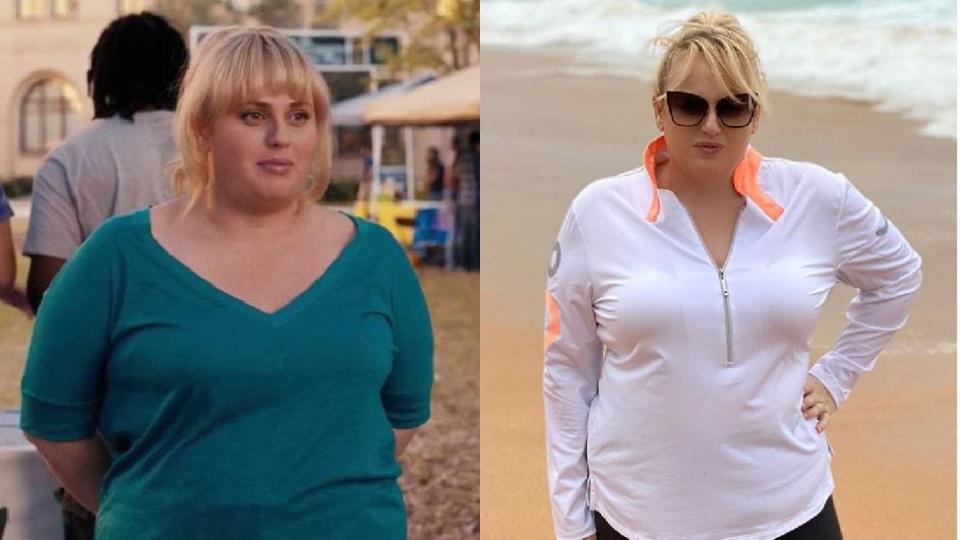 Rebel wurde vor allem durch ihre Rolle als “Fat Amy” in Pitch Perfect (links) berühmt, aber konzentriert sich jetzt auf ihre körperliche Fitness. Foto: Gold Circle/Instagram