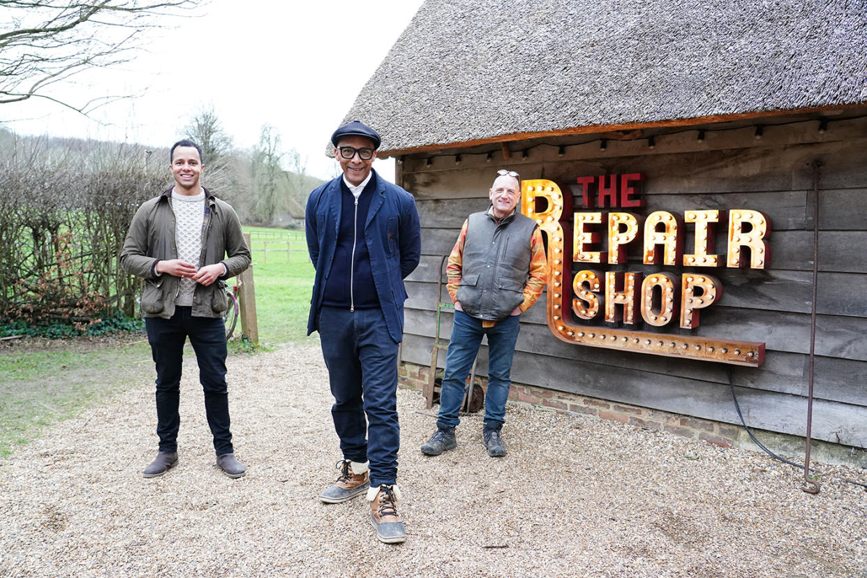 Jay Blades with co-stars Will Kirk and Steve Fletcher. (BBC)